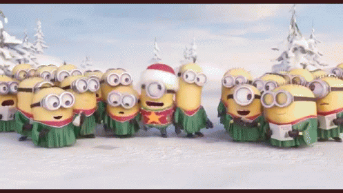 Minionki śpiewają kolędy